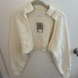 Knit cream shrug